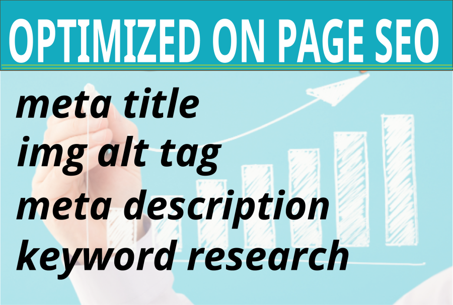 I will write meta title, meta description and img alt tag for on page SEO