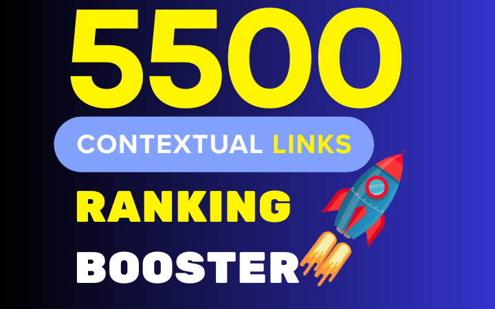 I Will Provide 5500 Contextual Backlinks for SEO Website Ranking