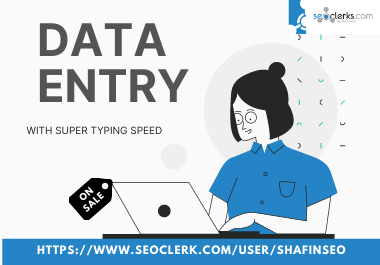 I will provide any types of DATA ENTRY work for you