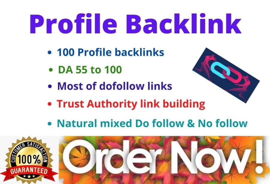 I will do 100 high da profile backlinks manually for SEO
