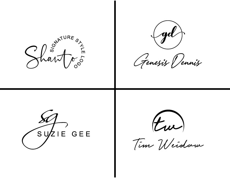 I will Do Luxury Signature logo For fashion Boutique Cosmetics