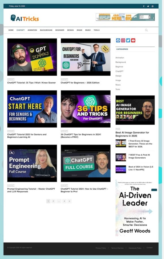 I will design fully automated AI tricks website for income source