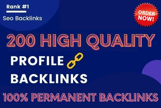 Manually Created 200 High Authority SEO Backlinks