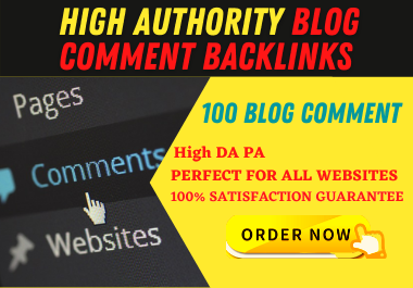 I will create 100 Blog Comments on High PR 