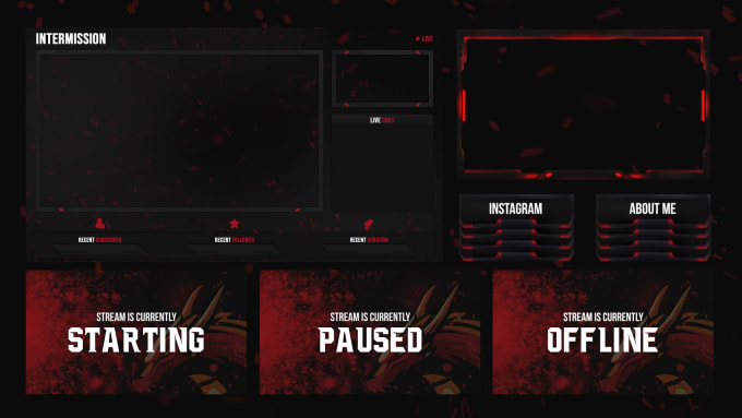 I will design cool broadcast overlays