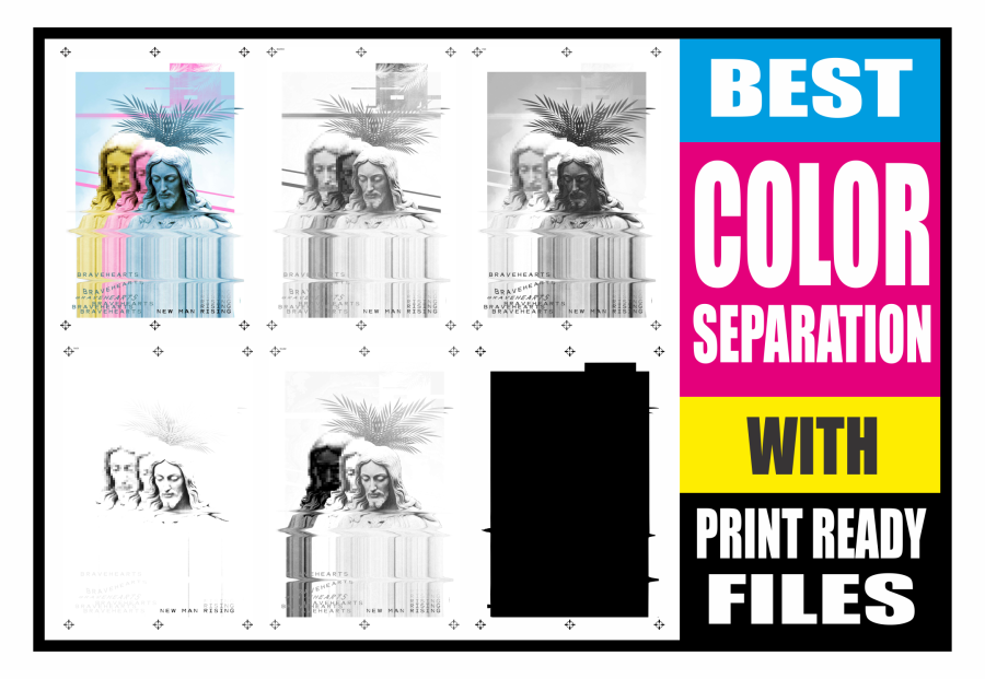 I will do Color Separation for Screen Print and Vector Tracing 