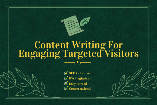Get amazing quality 1200 words web page content and snappy blog post