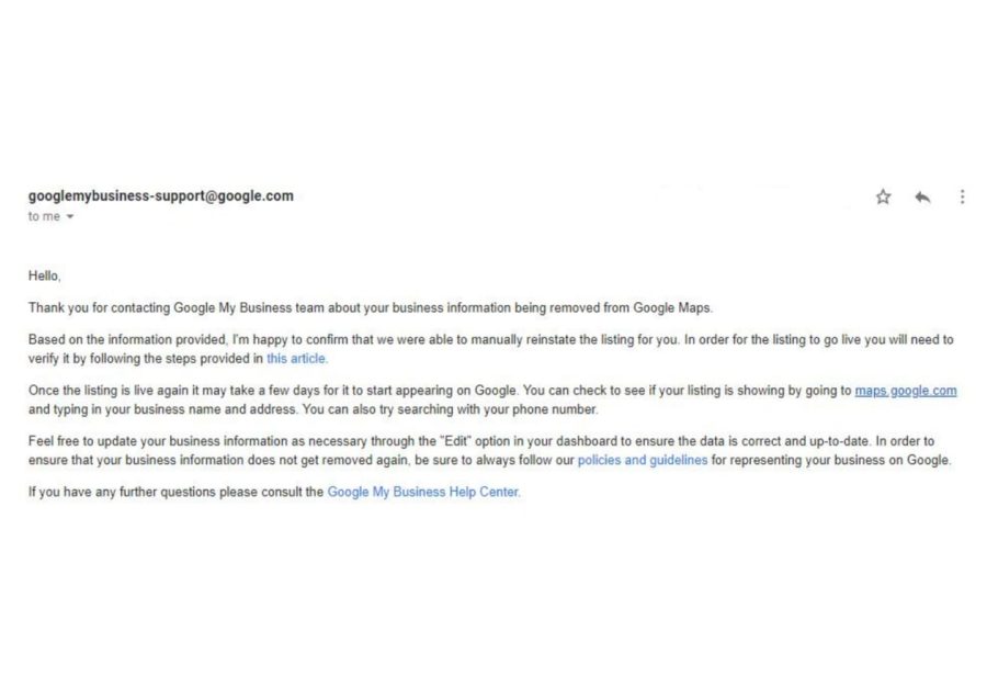 I will reinstate suspended google my business listing
