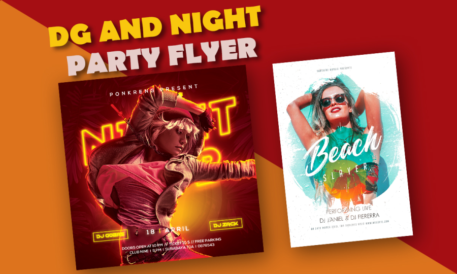I will do dj party, disco, concert, church, dj night club flyer design