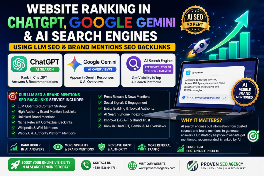 Boost Business by 25 ChatGPT, Google Gemini & AI Search Engines with LLM SEO and Brand Mentions link