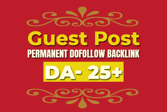 I Will offer da 25+ 1 guest post for google rank