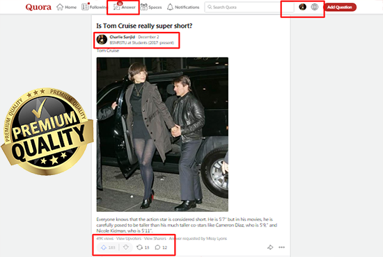 50 HQ Quora answers with Gurranted Targeted Traffic