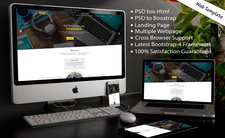 I will convert psd to html sketch to html xd to html bootstrap