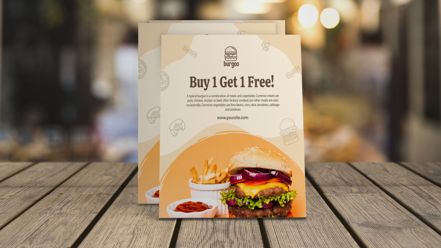 Create modern restaurant menu, food menu, flyer or brochure