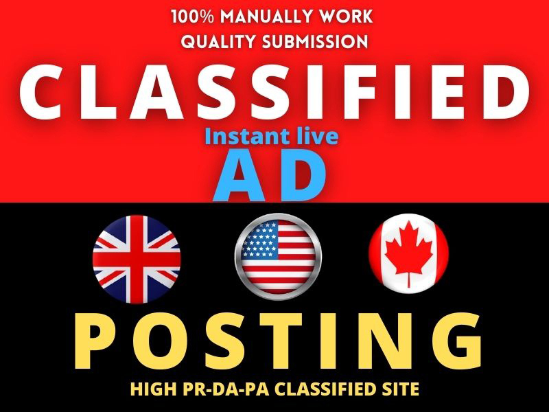 I will Manually 20 post High Authority Classified Ads posting in USA