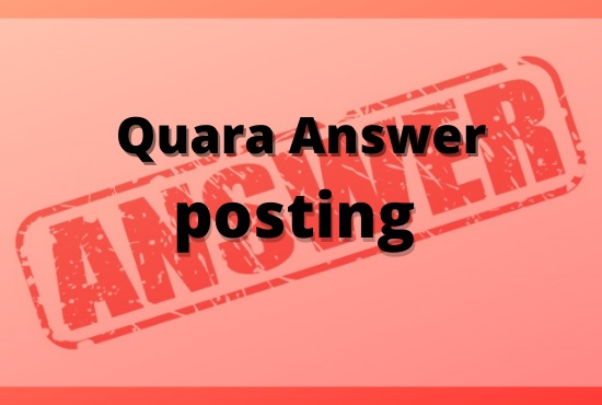 Promoting your website with 5 High Quality Quora Answer posting.