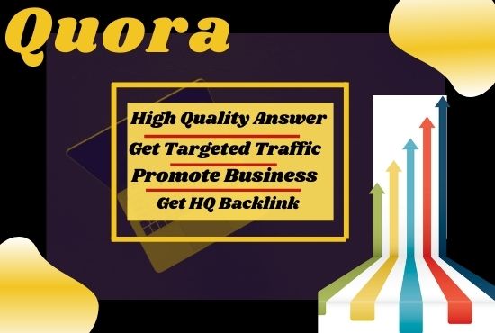 I'll service you high quality Quora answer with backlink