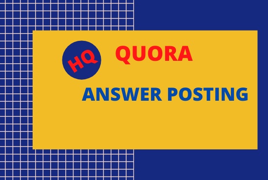Get 3 HQ Quora answer with your keyword and URL
