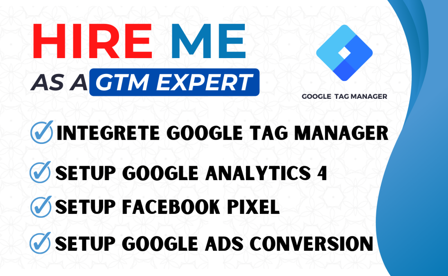GET 5%off by gtmtracking5 - I will fix set up google tag manager tracking for WordPress and Shopify 