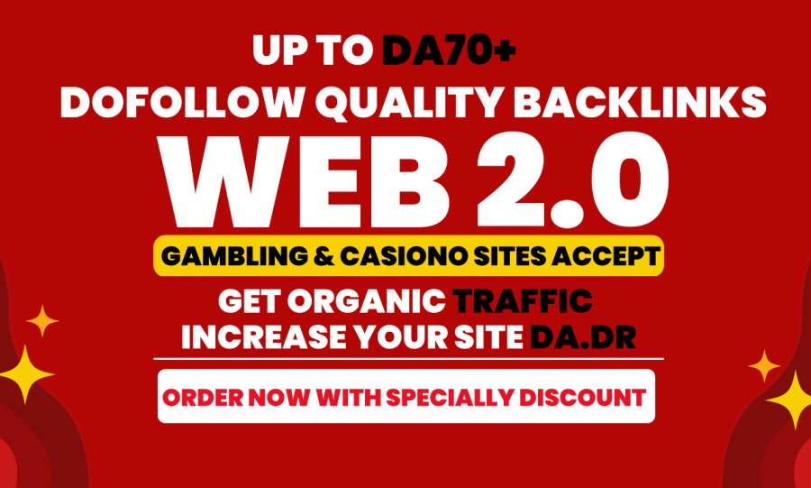 I will make high authority 50 web 2.0 backlinks