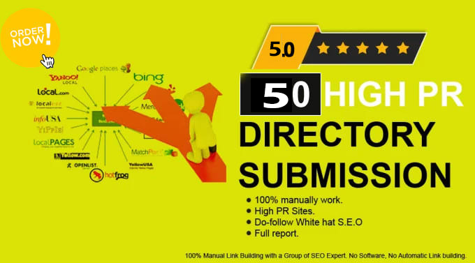 I will do 100 powerful manual directory submission backlinks (80+DA ) 