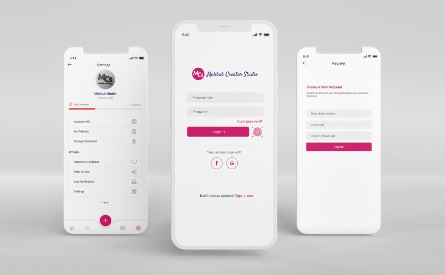 I will design unique mobile app Ui Ux professional