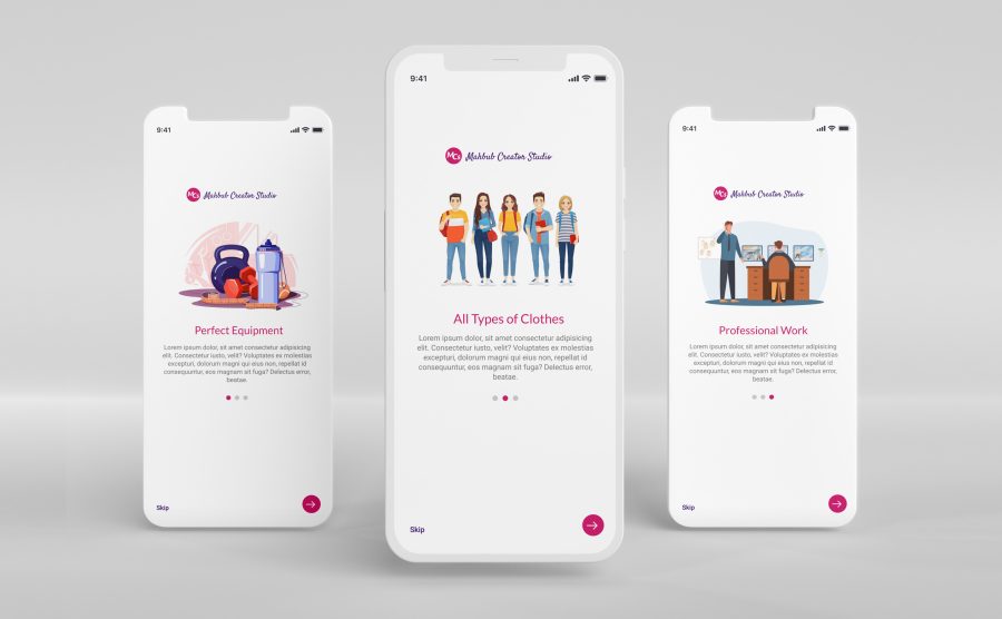 I will design unique mobile app Ui Ux professional