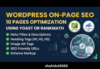 10 urls ONPAGE SEO Optimization for WordPress using Yoast or RankMath