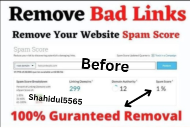 Disavow bad backlinks or toxic or spammy backlinks and submit file to Google Search Console