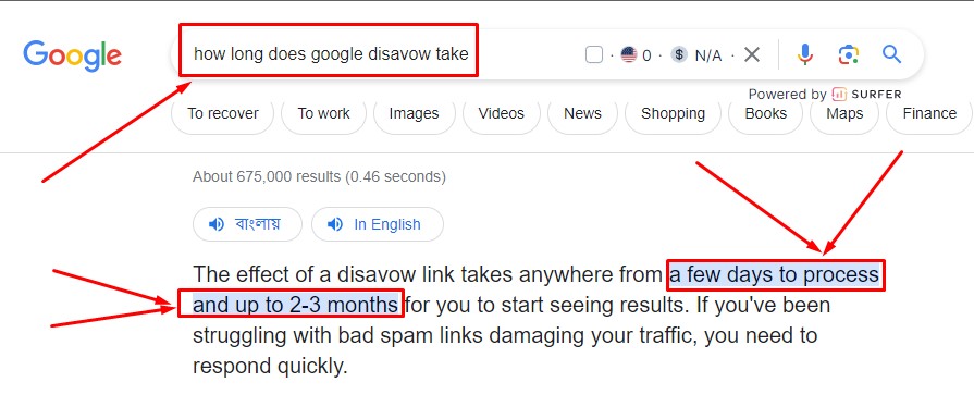 Disavow bad backlinks or toxic or spammy backlinks and submit file to Google Search Console
