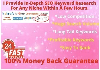 In-depth SEO keyword research&nbsp;for any niche within a few hours.