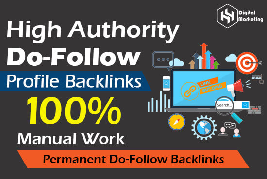 create build manual 100 high authority dofollow profile backlinks
