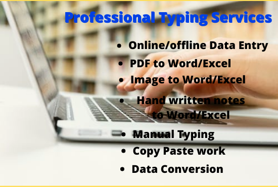 Fastest Data Entry,Copy Paste,Excel Data Entry and Typing work in24 hrs