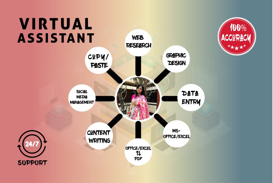 I will be your reliable virtual assistant for data entry & data mining