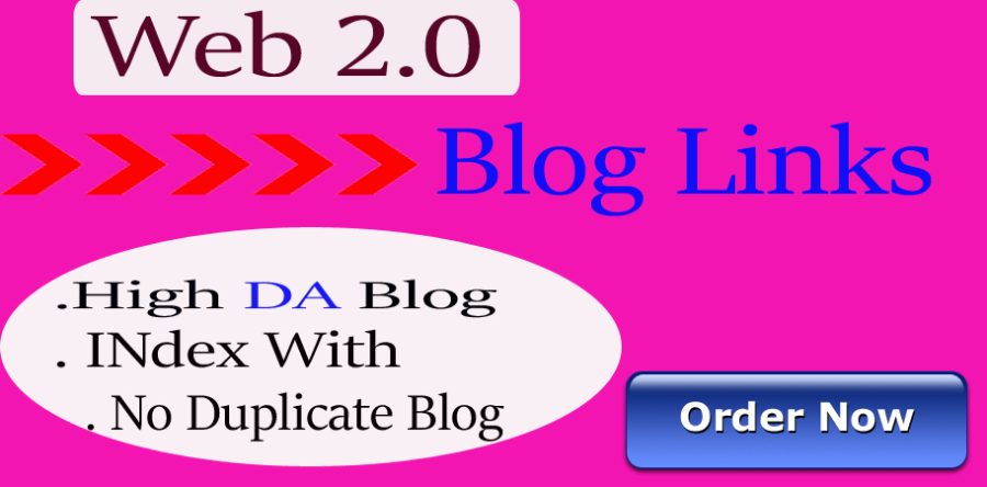 Build 20 High Quality Web2.0 Blogs high DA+40 