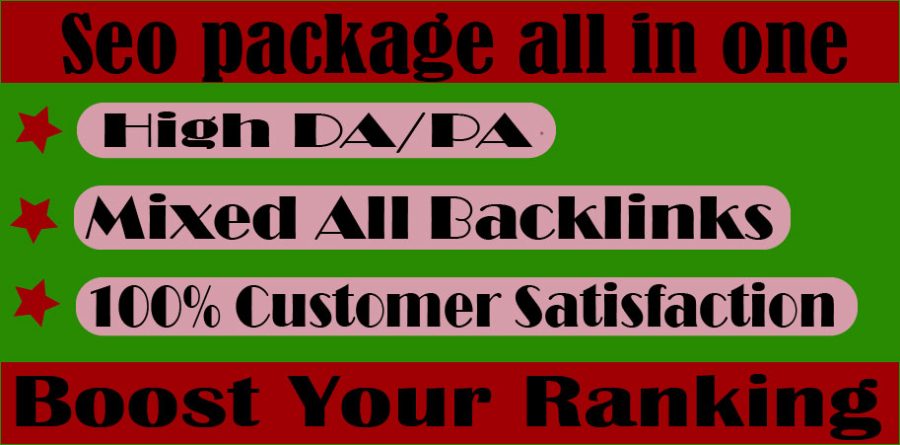 All in One Latest SEO Backlinks Package 