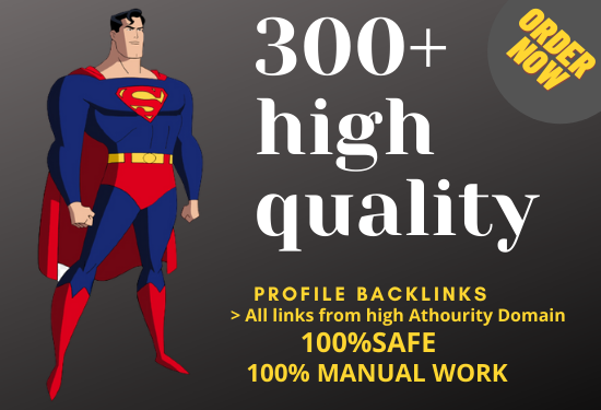 i will do high quality 300 profile backlinks 