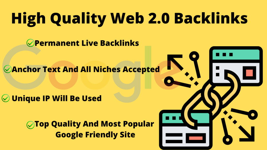 20 High Quality DA, PR Web 2.0 Backlinks