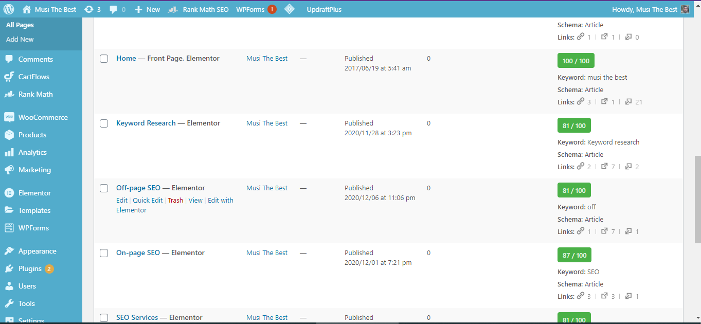 I will do onpage optimization and technical SEO for your wordpress site