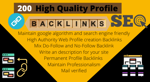 I will Creat 200 edu, sports, etc Profile Backlinks Search Engine Friendley