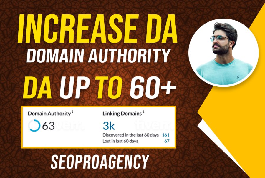 I will increase DA UP TO 60 through Natural Backlinks Compaign 