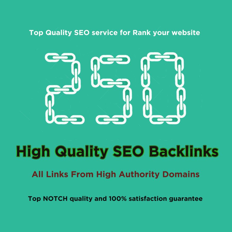 I will do 250 unique high domain authority SEO Profile Backlinks manually