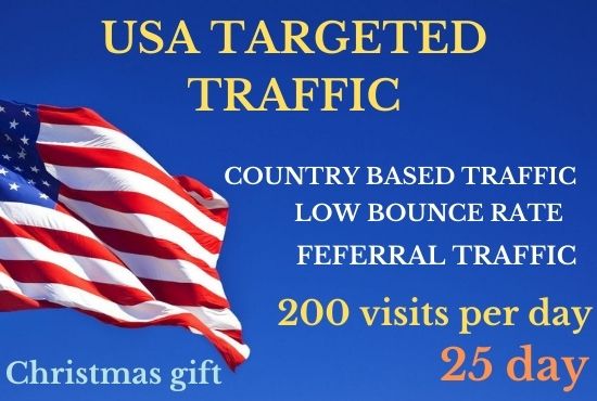 I will bring real visitors,USA targeted web traffic