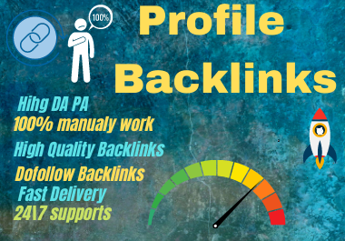 Build 20 high authority profile creation backlinks, Social Profile Backlinks for SEO Ranking