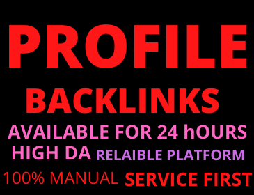 50 Profile Backlinks manual dofollow backlink DA 50+ Permanent unique link building high authority