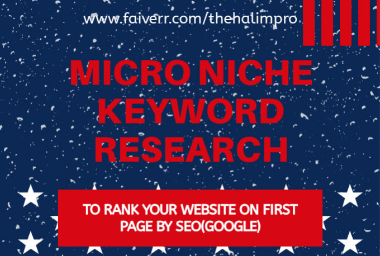 I will do micro niche keyword research for web