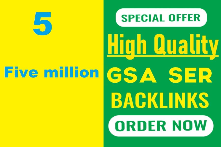 I will create 5 million gsa backlinks for increasing your website