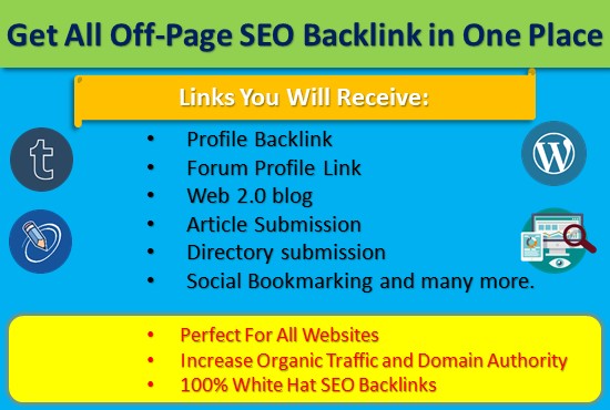 do a complete offpage SEO backlink of your website for google top ranking