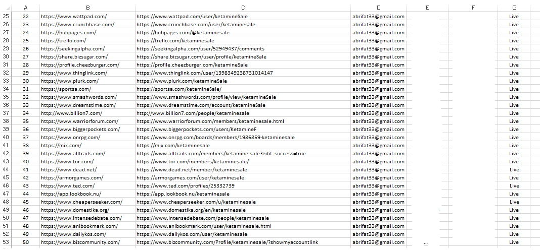 Provide 50 High Authority Profile Backlinks Manually