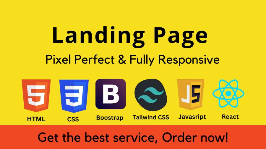 Create Landing Page, Fully Responsive & Pixel-Perfect